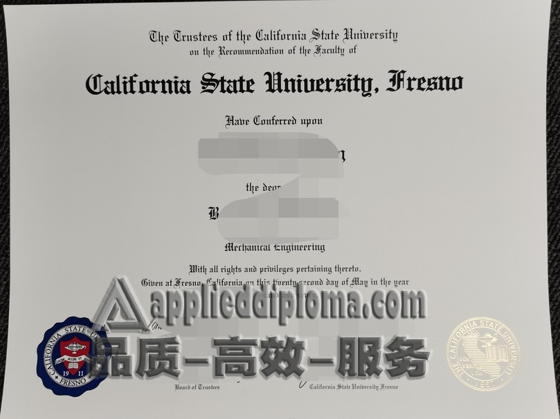 在线制作订做加利福尼亚州立大学弗雷斯诺分校文凭 | 个性化定制你的毕业证